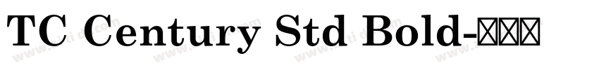 TC Century Std Bold字体转换